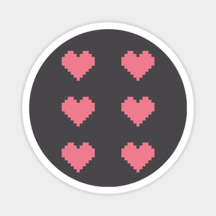 Pixel Heart. Valentine Gift Magnet